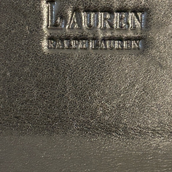 Ralph Lauren Vintage Croc Embossed Leather Tri-Fold Wallet - Picture 2 of 8